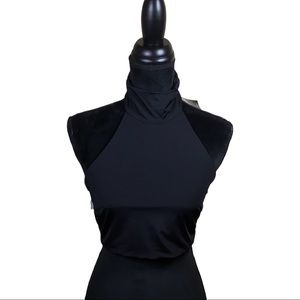 NWT Forever 21 Peach Puff Black Halter Top Size: M